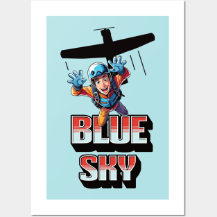 Blue sky Posters and Art